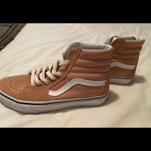 BLUSH VANS. WORN ONCE!